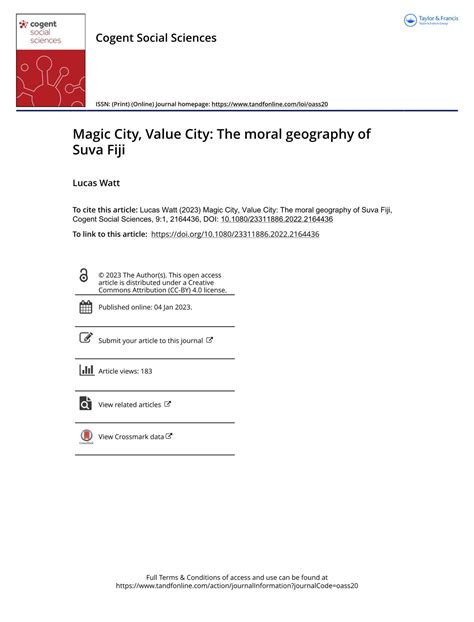 Magic City, Value City: The moral geography of Suva Fiji.